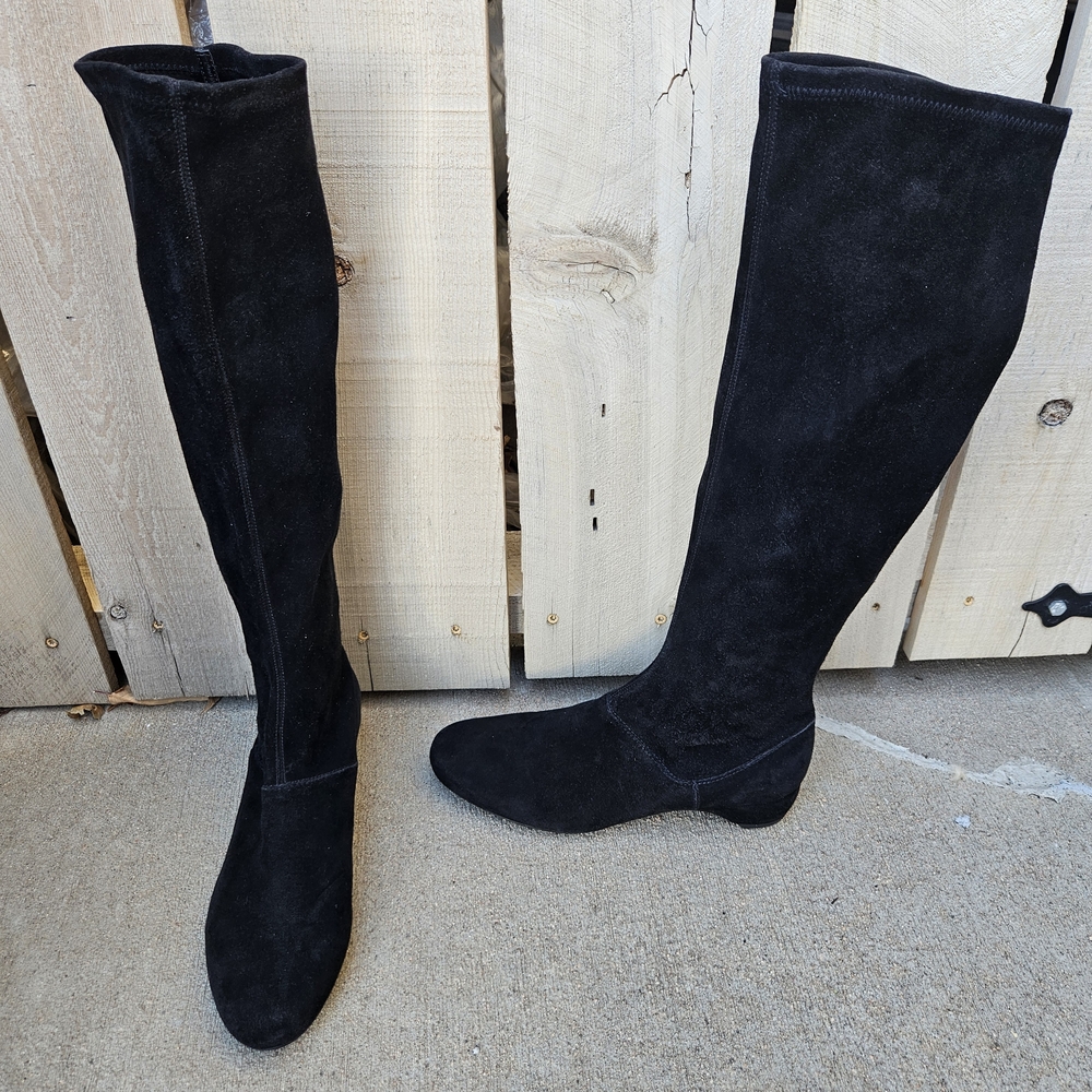 Stuart Weitzman Black Suede Boots